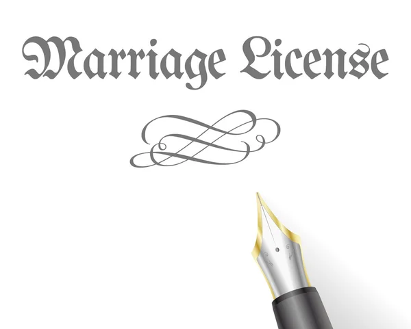 Licença de casamento —  Vetores de Stock