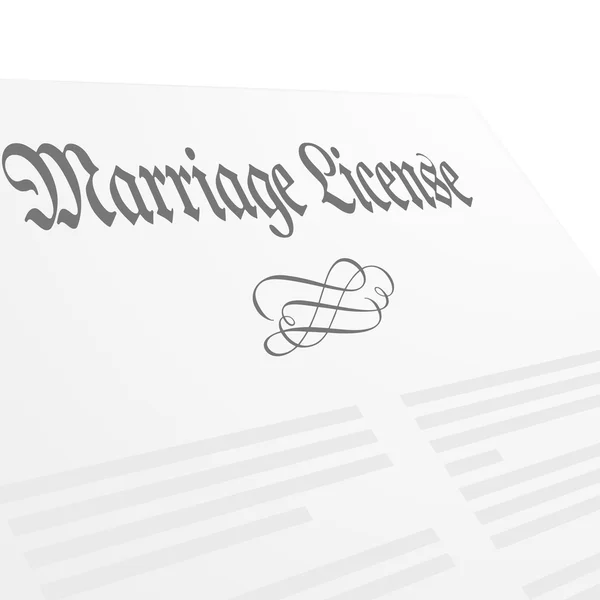 Licencia de matrimonio — Archivo Imágenes Vectoriales