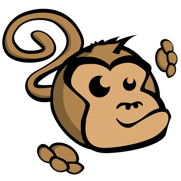 Cartoon Monkey — Stock Vector