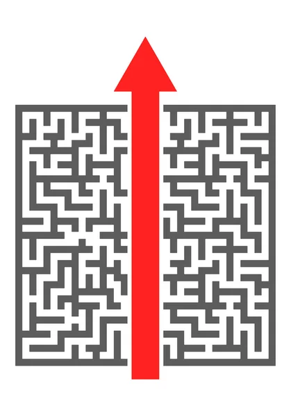 Labyrinth-Abkürzung — Stockvektor
