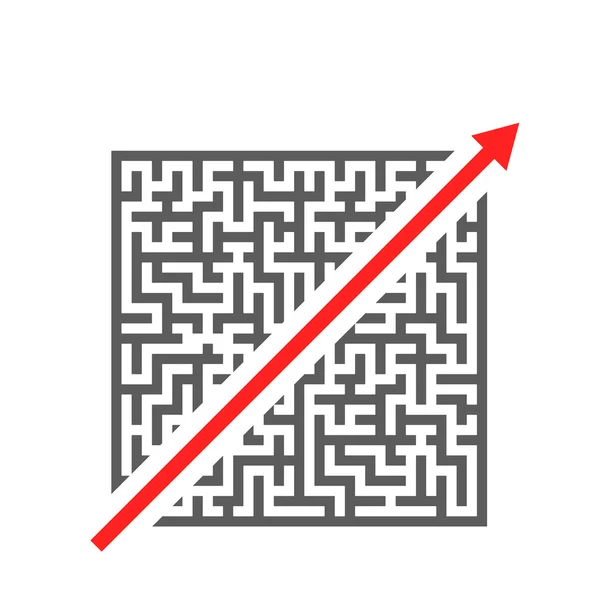 Labyrinth-Abkürzung — Stockvektor