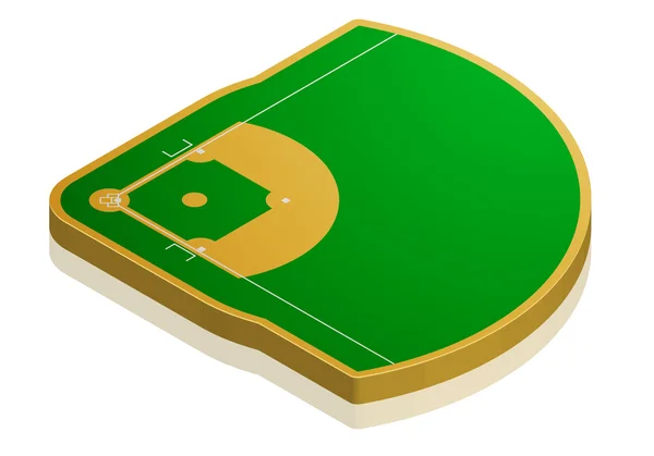 Campo de béisbol — Vector de stock