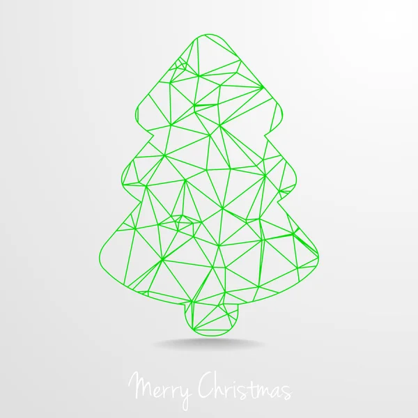 Polygonal Christmas Tree — Stock Vector