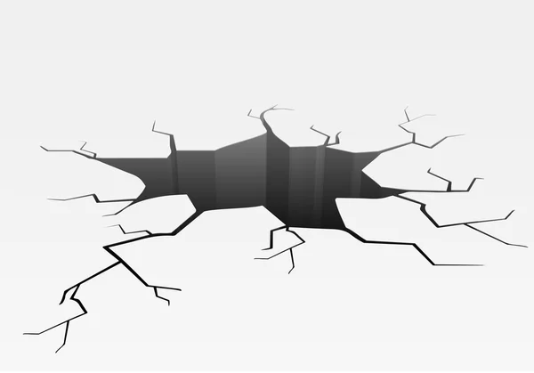 Illustrazione del terreno incrinato — Vettoriale Stock