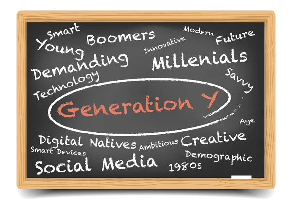 Wordcloud Generation Y — Stock Vector