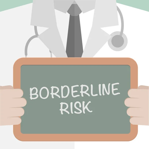 Медицинский совет пограничный риск — стоковый вектор