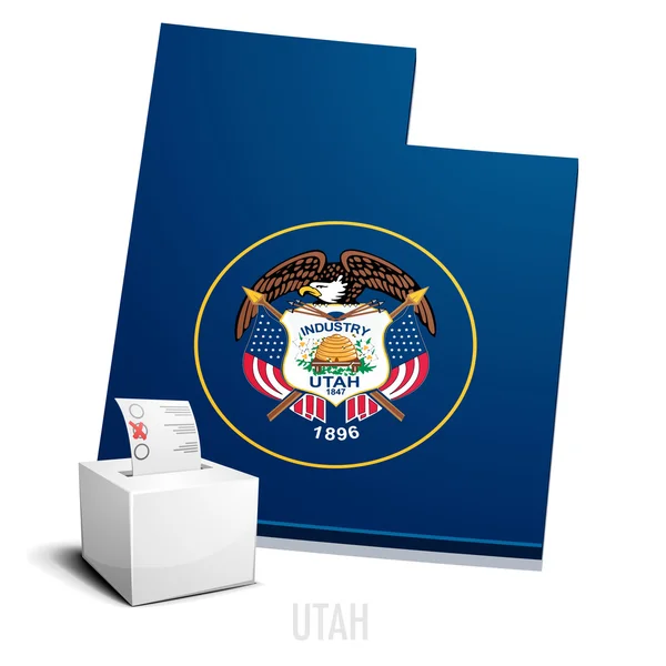 Ballotbox harita Utah — Stok Vektör