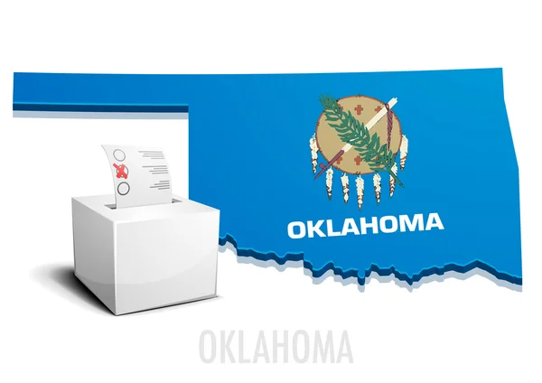 Ballotbox megjelenítése Oklahoma — Stock Vector