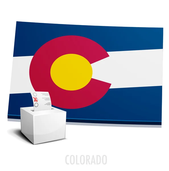 Ballotbox harita Colorado — Stok Vektör