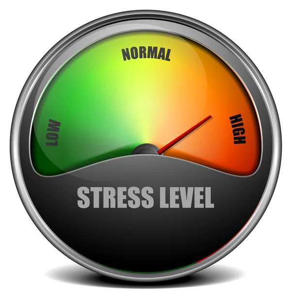 Stress niveau Meter gauge — Stockvector