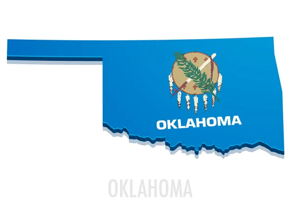 El mapa de Oklahoma — Vector de stock