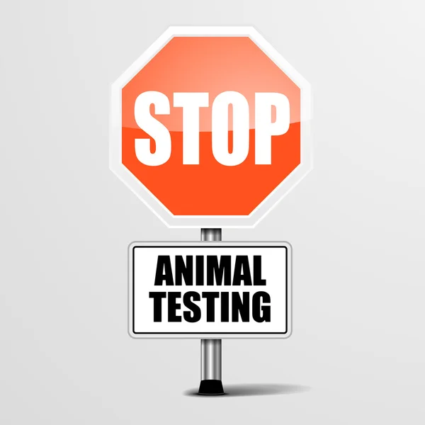 Hentikan pengujian hewan - Stok Vektor