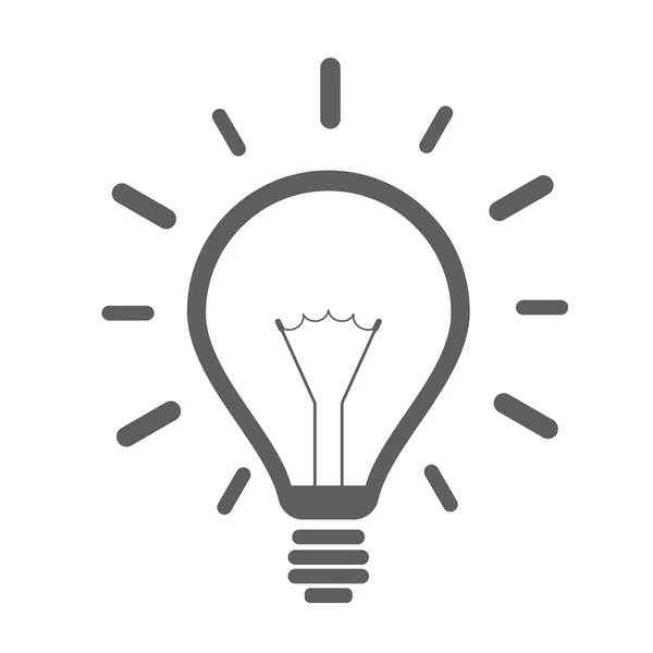 Icône simple ampoule — Image vectorielle