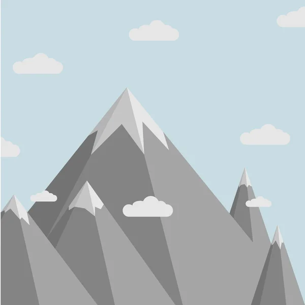 Paysage de montagne minimaliste — Image vectorielle