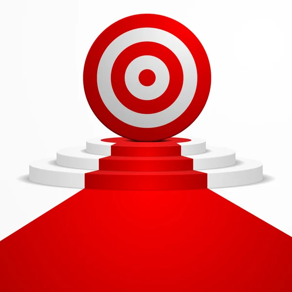 Target op een Podium — Stockvector