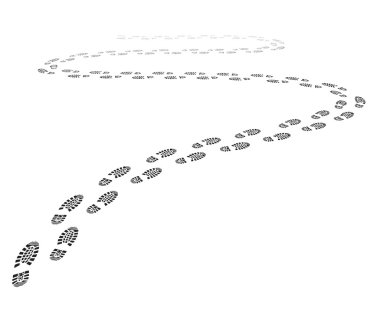 Shoe Prints trail clipart