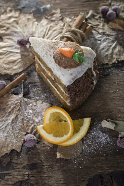 Sobremesa de bolo de cenoura — Fotografia de Stock