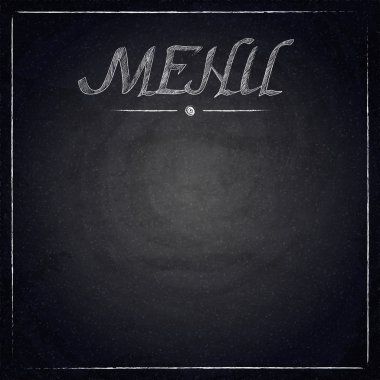 Siyah Kara tahta arka plan üzerinde Restoran Menü