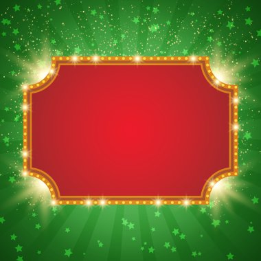 Retro casino ışık afiş ile parlayan arka plan