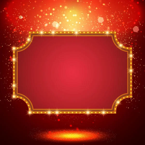 Retro casino ışık afiş ile parlayan arka plan