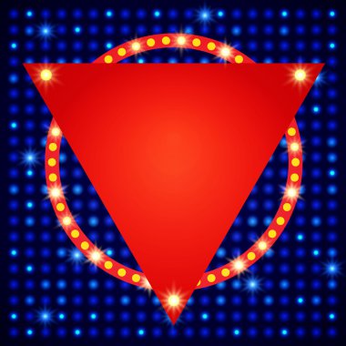 Retro ışık afiş ile parlayan arka plan