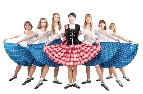 组的苏格兰舞蹈的舞者 — 图库照片