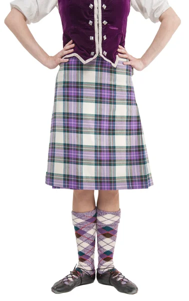 Scottish woman in traditional national costume — Stock Photo, Image