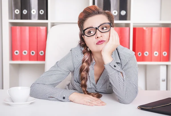 Bored business woman. Overwork concept — Stock Photo, Image