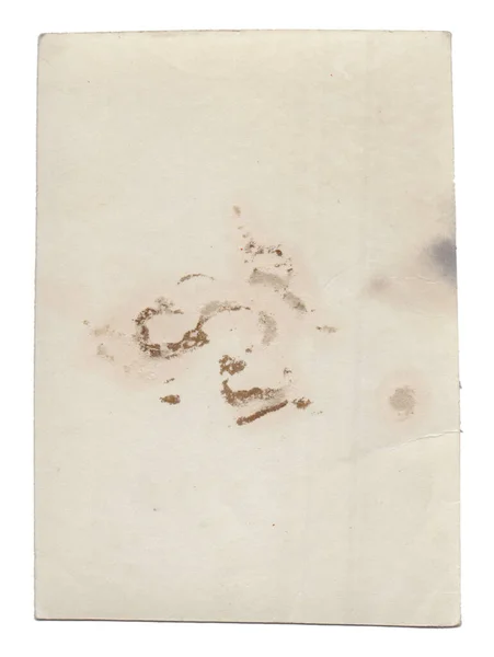 古いヴィンテージラフテクスチャ汚れや傷の背景が隔離されたレトロな紙 — ストック写真