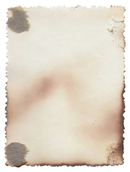 Vieux Papier Vintage Texture Rugueuse Rétro Avec Des Taches Brûlées — Photo