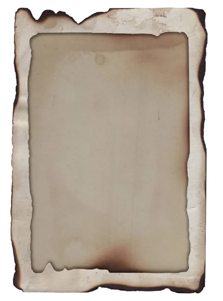 Старая Винтажная Рамка Грубая Текстура Ретро Бумаги Обгорелыми Пятнами Царапинами — стоковое фото