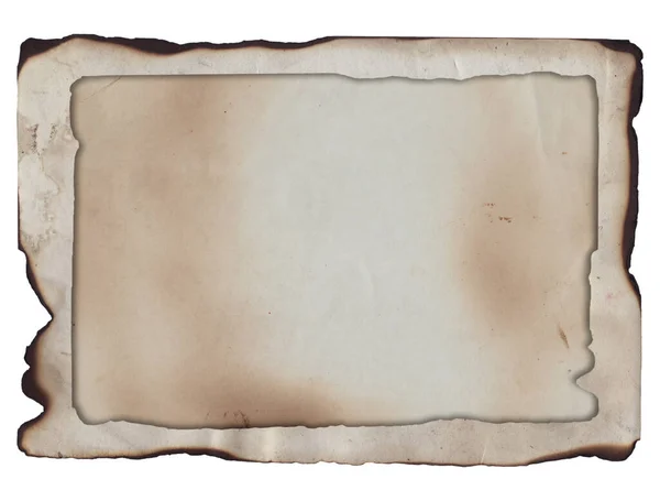 Старая Винтажная Рамка Грубая Текстура Ретро Бумаги Обгорелыми Пятнами Царапинами — стоковое фото
