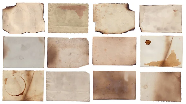 Çizik Leke Dokusu Beyaza Izole Edilmiş Eski Çeşitli Eski Tip — Stok fotoğraf