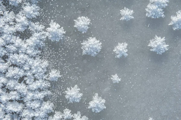 Jég Textúra Karcolásokkal Fagyott Hóval Bor Elvont Háttér Tervezése — Stock Fotó