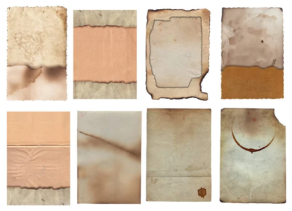 Ramo Papel Retro Textura Rugosa Vintage Antiguo Con Bordes Quemados —  Fotos de Stock