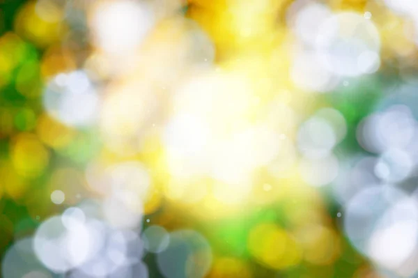 Abstract Zomer Groen Geel Wit Achtergrond Met Bokeh — Stockfoto