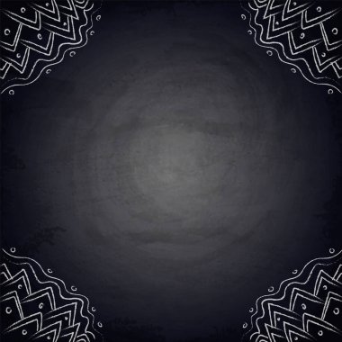 Tasarım için elle çizilmiş karalama desenli tebeşir tahtası arkaplanı