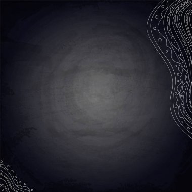 Tasarım için elle çizilmiş karalama desenli tebeşir tahtası arkaplanı