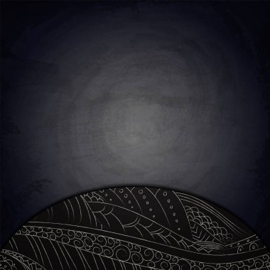 Tasarım için elle çizilmiş karalama desenli tebeşir tahtası arkaplanı