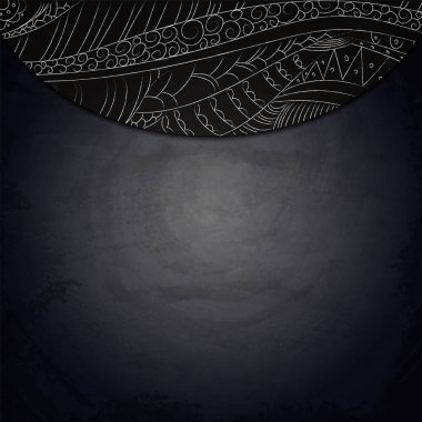 Tasarım için elle çizilmiş karalama desenli tebeşir tahtası arkaplanı