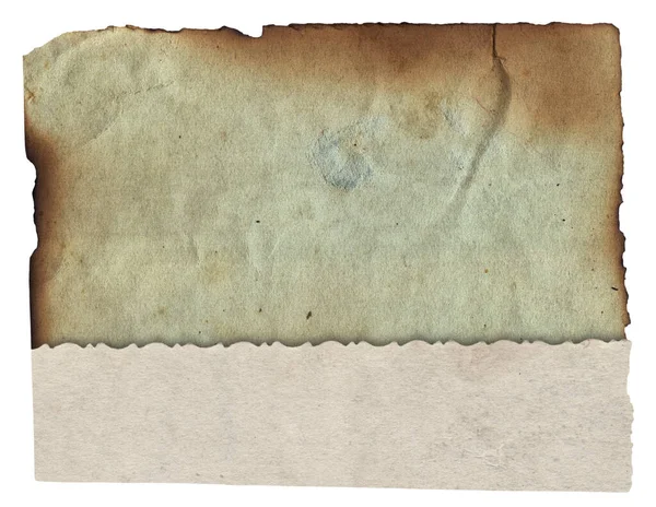 Vecchia Carta Ruvida Vintage Texture Retrò Con Bordi Bruciati Macchie — Foto Stock