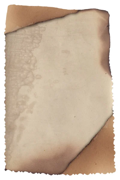 Antiguo Papel Retro Textura Áspera Vintage Con Bordes Quemados Manchas — Foto de Stock