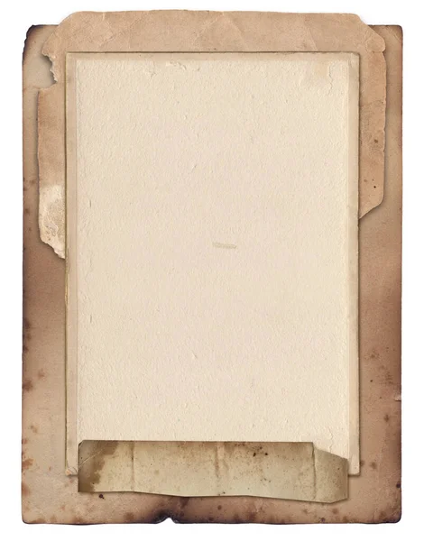 Vecchia Carta Ruvida Vintage Texture Retrò Con Bordi Bruciati Macchie — Foto Stock