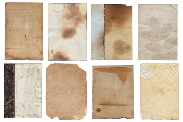 Hromada Starého Vinobraní Hrubé Textury Retro Papír Spálenými Okraji Skvrny — Stock fotografie