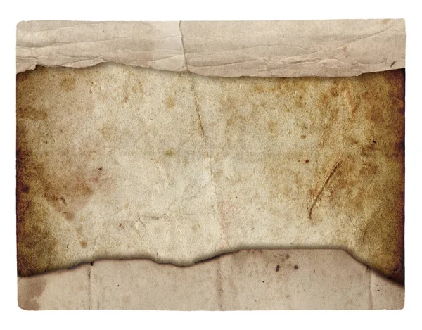 Textura Papel Fotográfico Antiguo Con Manchas Arañazos Aislados Blanco — Foto de Stock