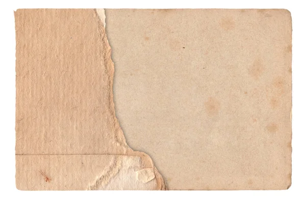 Παλιό Χαρτί Γρατσουνιές Και Λεκέδες Υφή Απομονώνονται Λευκό — Φωτογραφία Αρχείου