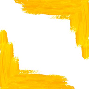 Sarı fırça darbeleri köşe