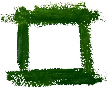 Yeşil fırça darbeleri kenarlık