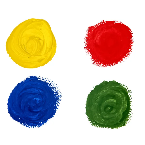 Ensemble de cercles de brosse colorés — Photo