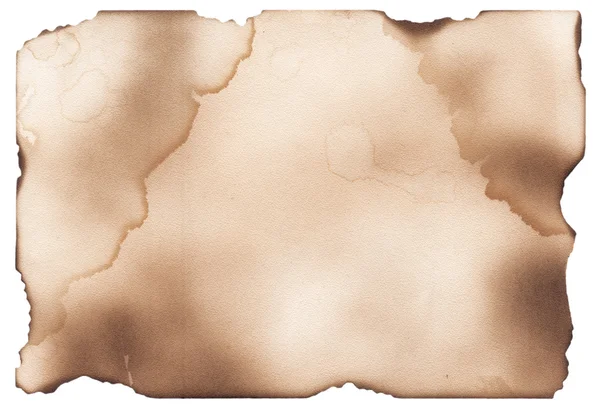 Yanmış kenarları olan eski kağıt — Stok fotoğraf
